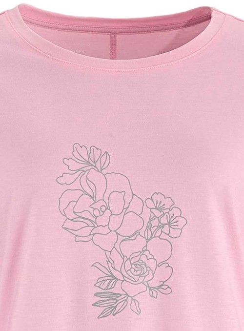 Bambus natkjole big-shirt rosa