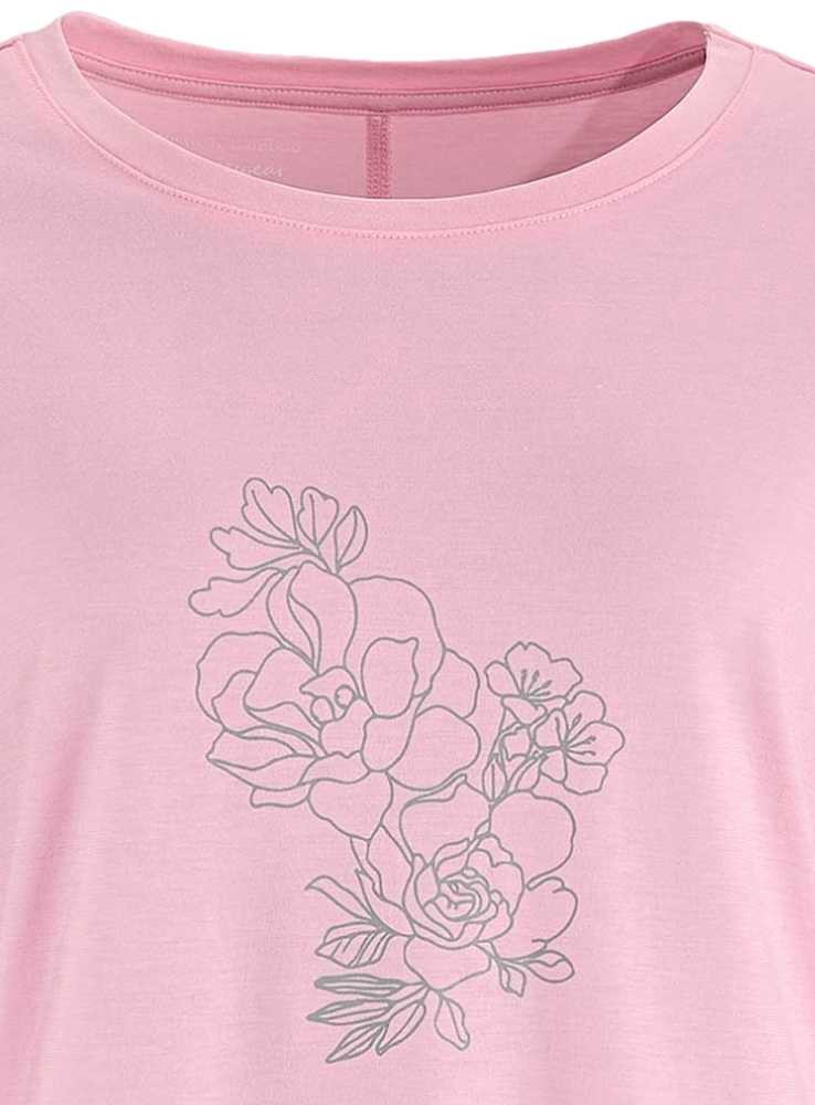 Bambus natkjole big-shirt rosa