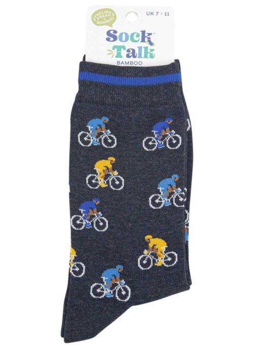 Bambus strømper med cykler, herre, fra Sock Talk