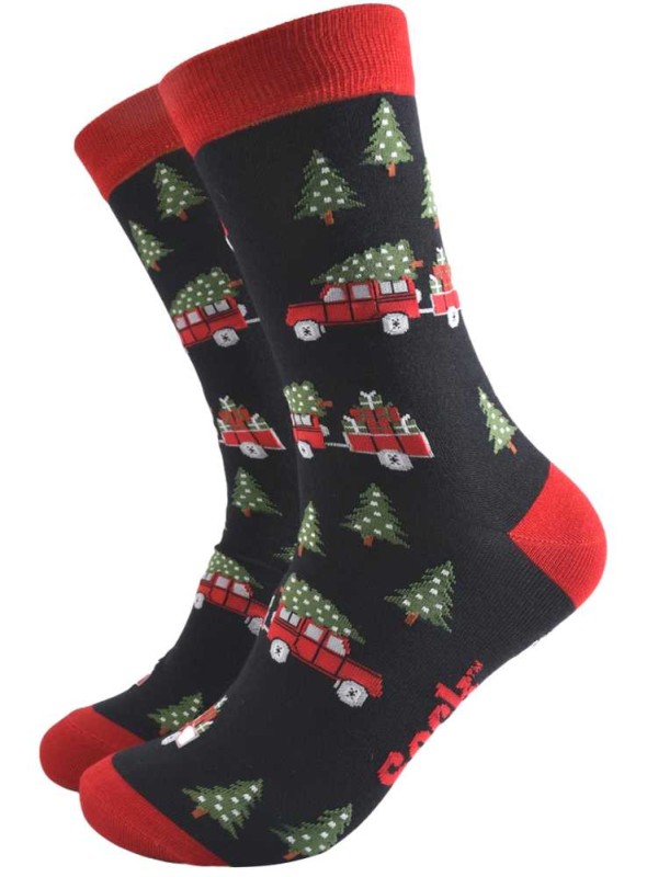 Bambus strømper juletræ på bil, herre, fra Sock Talk