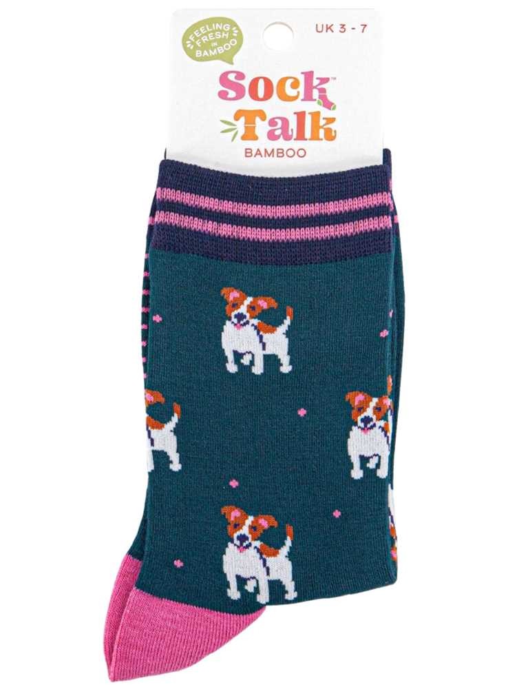 Bambus strømper Jack Russell, dame, fra Sock Talk