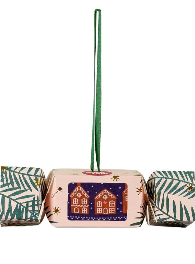 Bambusstrømper i gaveæske, juletræspynt, dame, fra Sock Talk