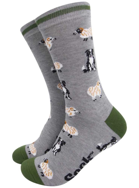 Bambus strømper Border Collie, herre, fra Sock Talk