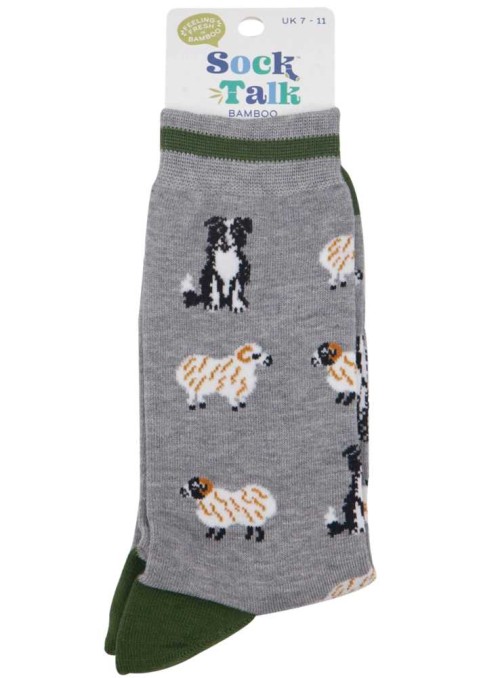 Bambus strømper Border Collie, herre, fra Sock Talk