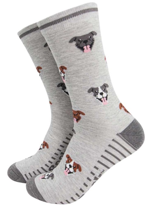 Bambus strømper med hunde, herre, fra Sock Talk