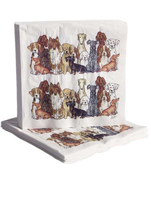 Servietter med hunde