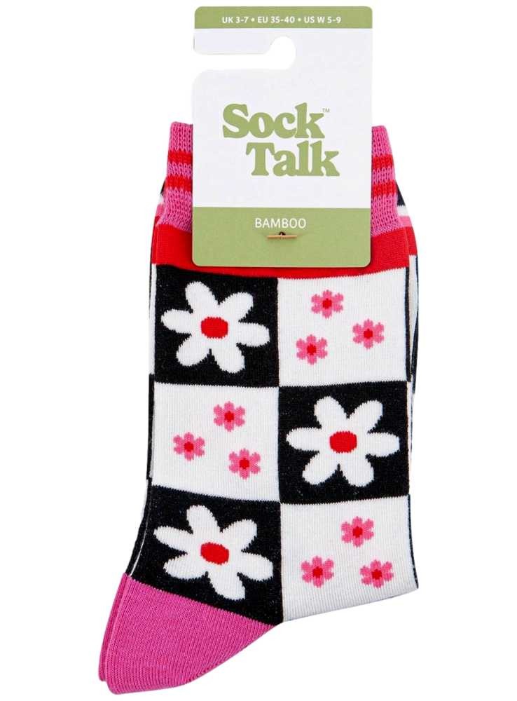 Bambus strømper Blomster, dame, fra Sock Talk