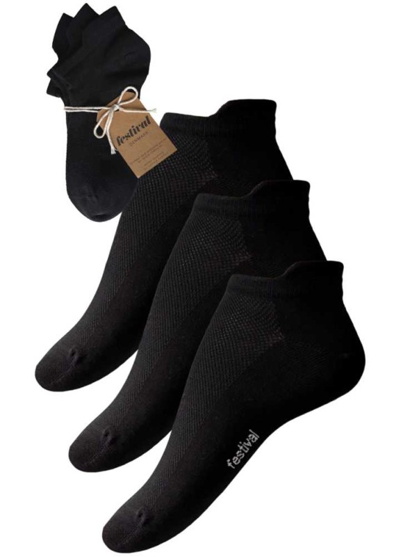Bambus sneakers strømper footies med hælkap