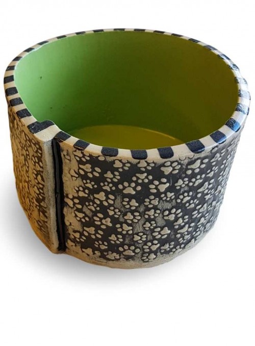 Skål i keramik med pote-mønster