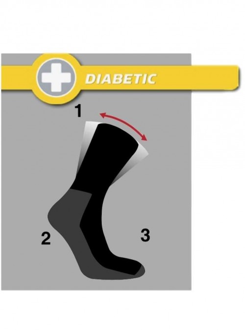 Diabetes sokker, bambus strømper stribet