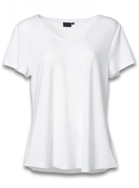Bambus T-shirt, kortærmet, hvid
