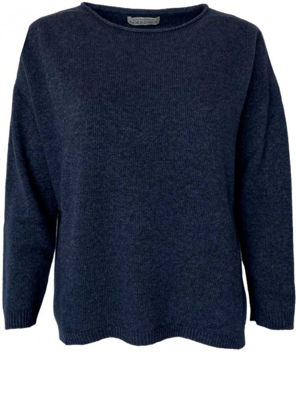 Strik sweater Leda Indigo fra Gorridsen - HolidayMode.dk