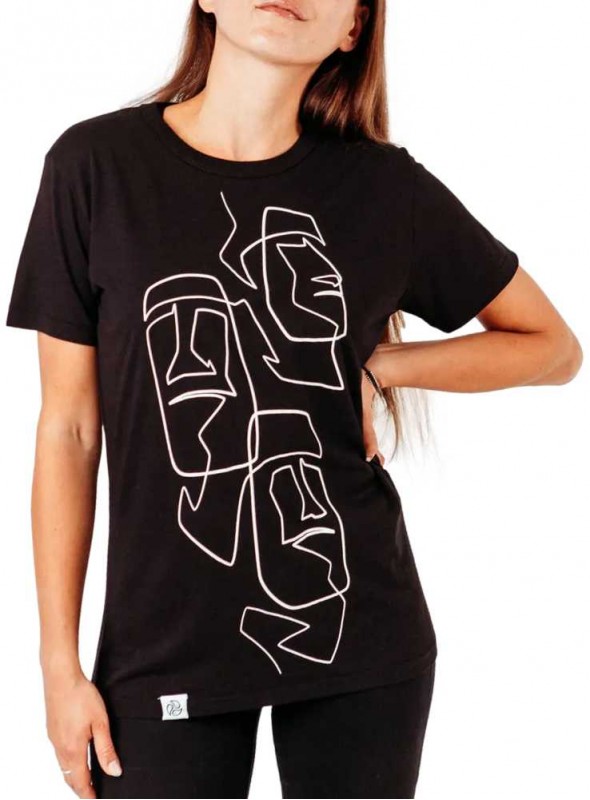 Bambus T-shirt med print, unisex