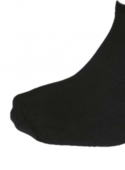 Bambus strømper korte diabetes &amp; komfort sneakers sokker, sorte fra Kilde