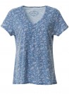 Pyjamas-sæt af bambus-jersey 2 dele mønstret top og bukser Blue Paisley