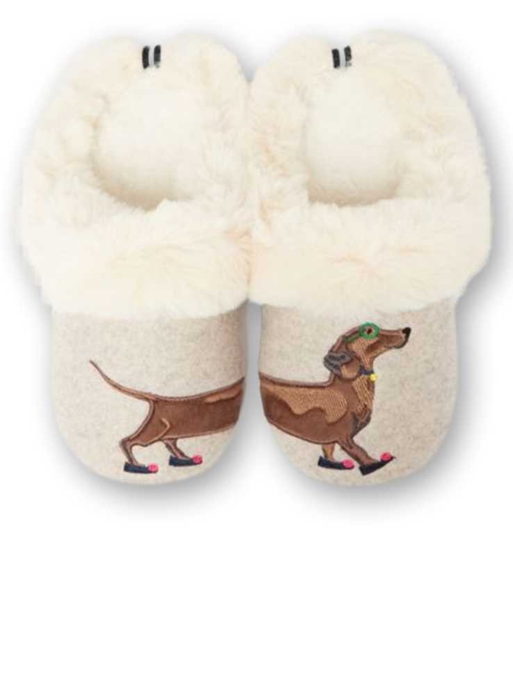 STR. 36/37 fluffy slippers Slippet Luxe Dachshund